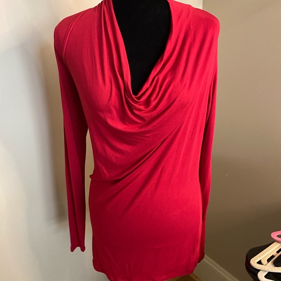 CAbi Tops - CAbi popular drape knit top long sleeve gorgeous red